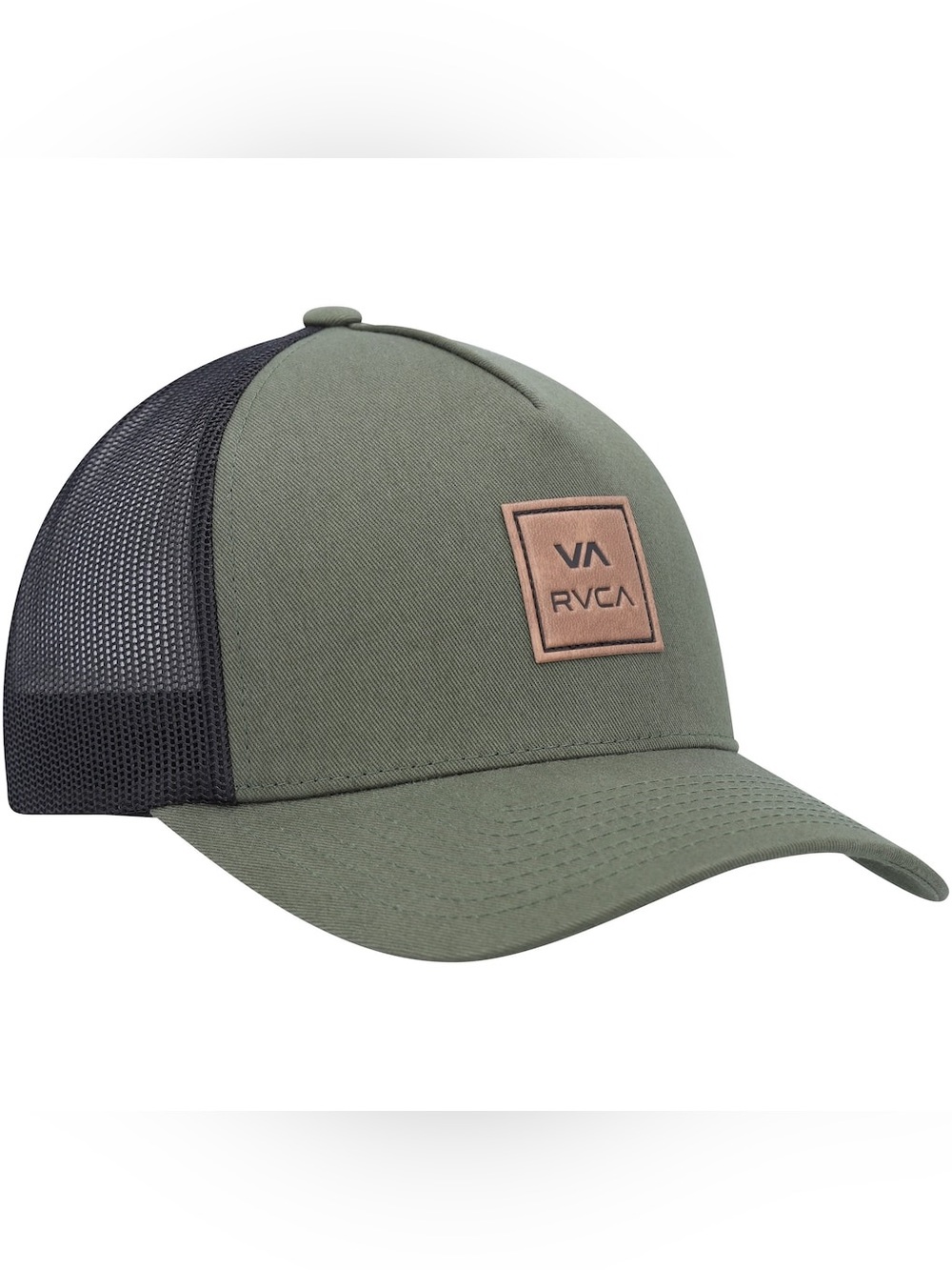 RVCA Olive Green Mesh SnapBack Trucker Hat Midfit